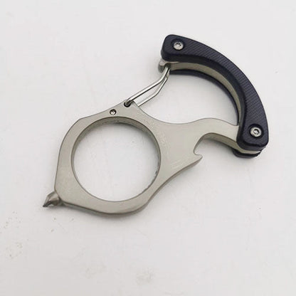 Single Alloy Steel Carabiner Keychain Bottle Opener Knuckle Dusters