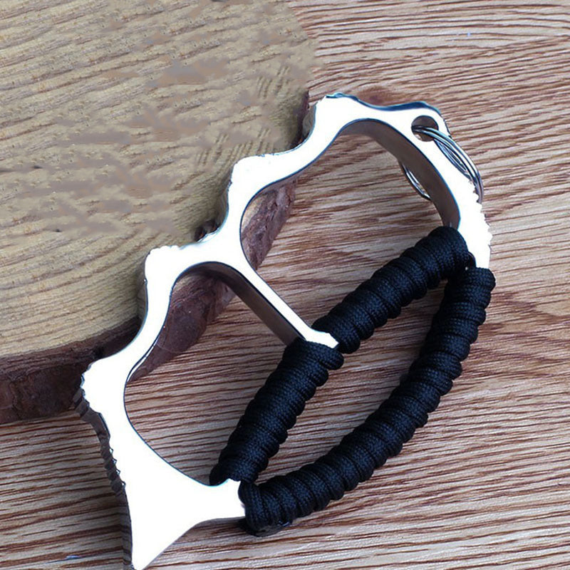 Zinc Alloy Two Finger Big Hole Paracord EDC Knuckle Dusters