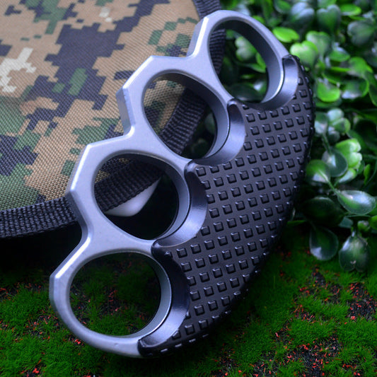 Thickened Clip Black-Silver Outdoor EDC Knuckle Dutsers