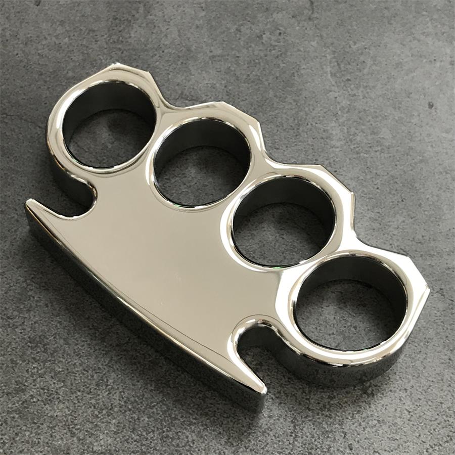 Classic Mirror Steel Knuckle Dusters with Chamfering Design Outdoor Tool