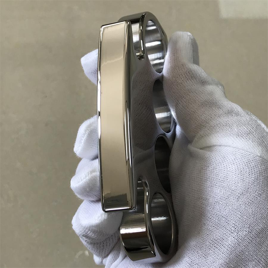 Classic Mirror Steel Knuckle Dusters with Chamfering Design Outdoor Tool