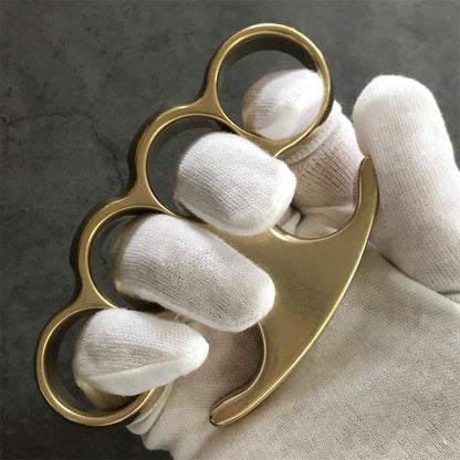 Classic Stonewashed Brass Knuckle Dusters Outdoor with Retro Design