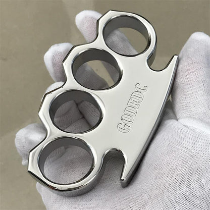 GODEDC Classic Mirror Steel Knuckle Dusters Outdoor Tool with Chamfering Design