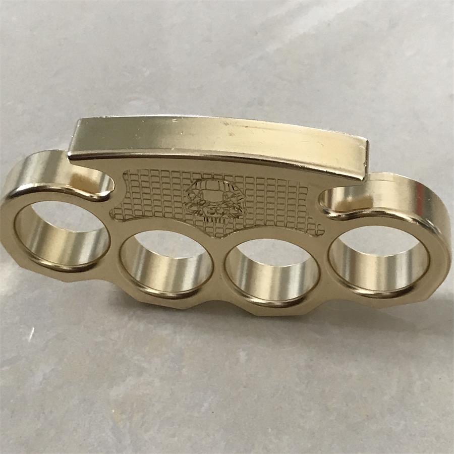 Classic Mini Skull Brass Knuckle Dusters Outdoor EDC Tool