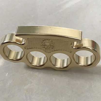 Classic Mini Skull Brass Knuckle Dusters Outdoor EDC Tool