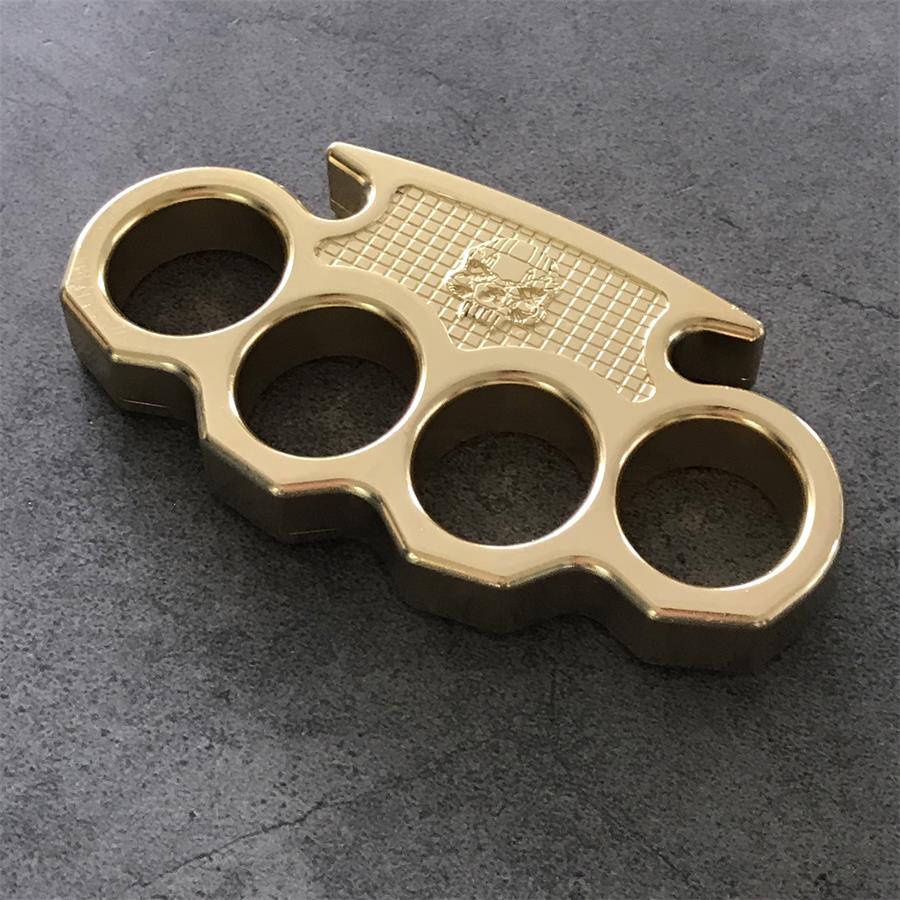 Classic Mini Skull Brass Knuckle Dusters Outdoor EDC Tool