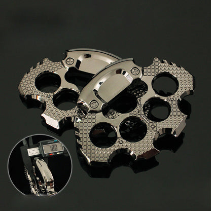 Heavy Black Creative Knuckle Dusters Outdoor EDC Tool