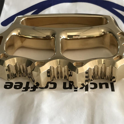 Thickened Solid Brass Knuckle Dusters Outdoor EDC Tool