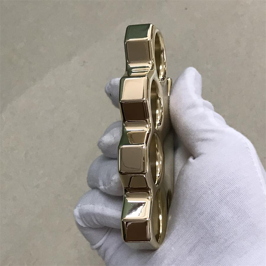 Mirror Polished Classic Brass Large Hole Knuckle Dusters Outdoor Tool