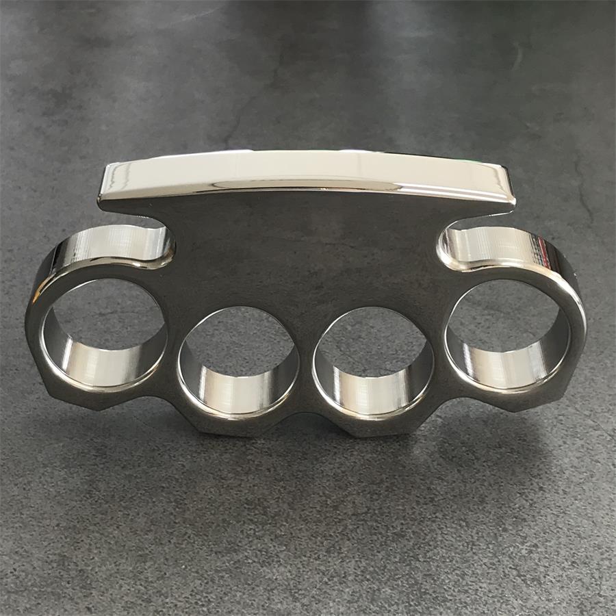 Classic Mirror Steel Knuckle Dusters with Chamfering Design Outdoor Tool