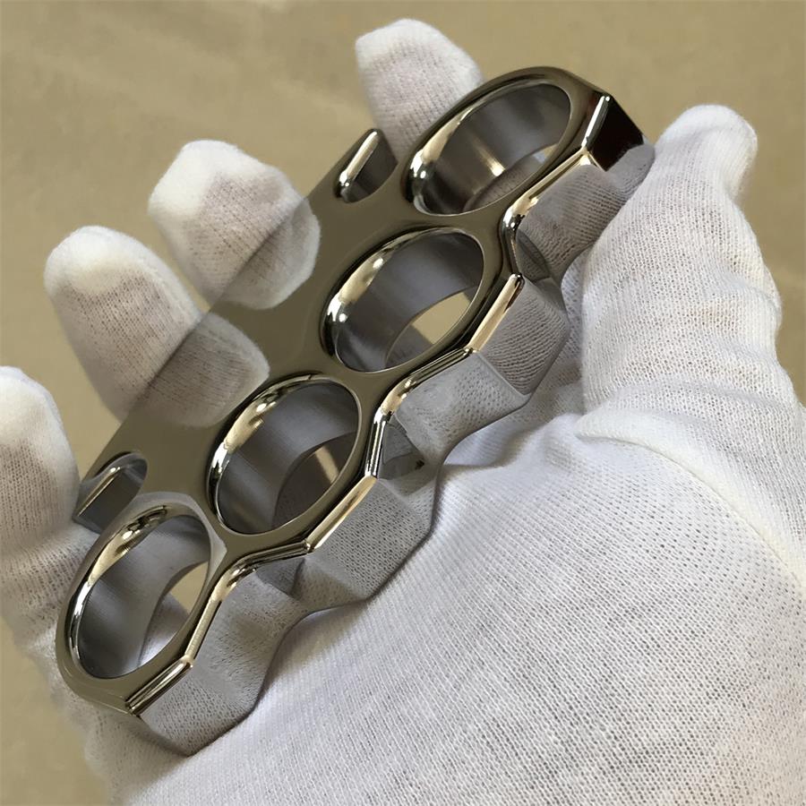 Classic Mirror Steel Knuckle Dusters with Chamfering Design Outdoor Tool