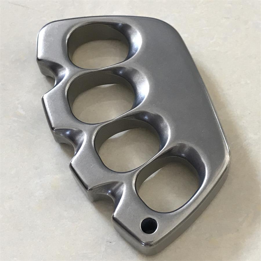 Big Hole Titanium Creative Stonewashed Polished Knuckle Dusters