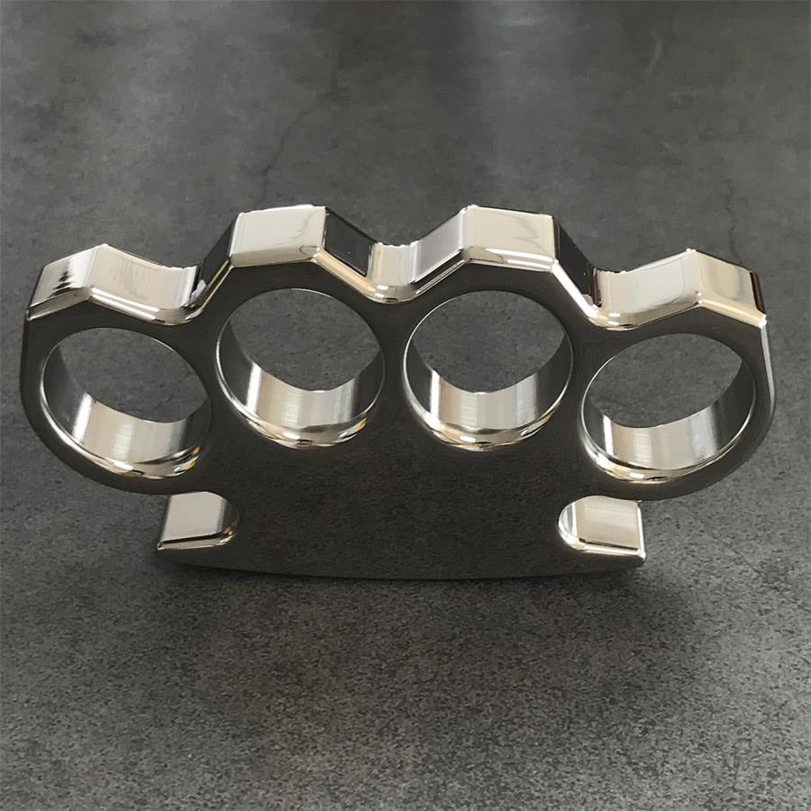 Classic Mirror Steel Knuckle Dusters with Chamfering Design Outdoor Tool