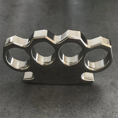 Classic Mirror Steel Knuckle Dusters with Chamfering Design Outdoor Tool
