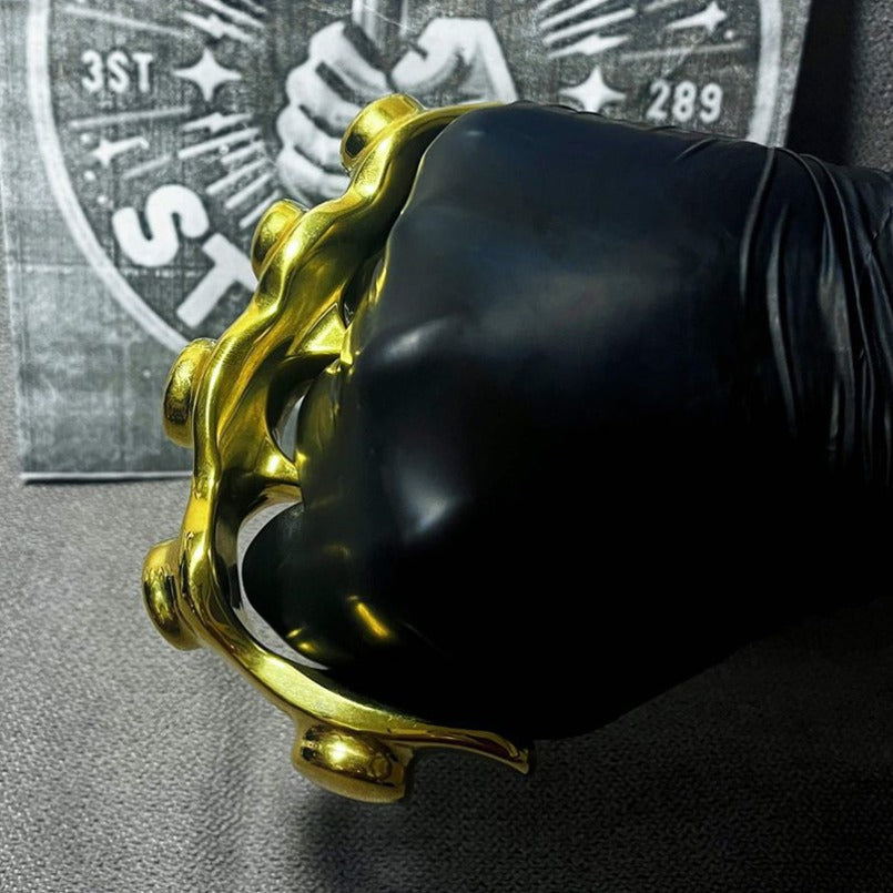 Creative Brass Knuckle Dusters Solid EDC Right Hand Outdoor Tool