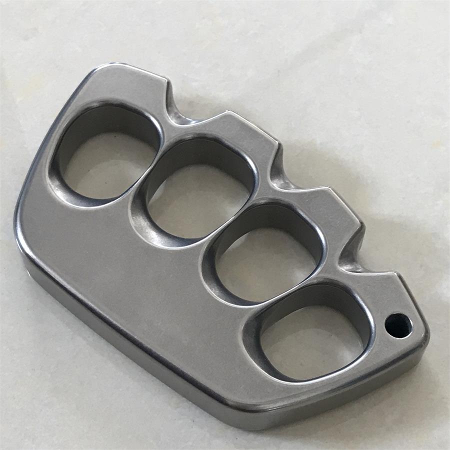 Big Hole Titanium Creative Stonewashed Polished Knuckle Dusters