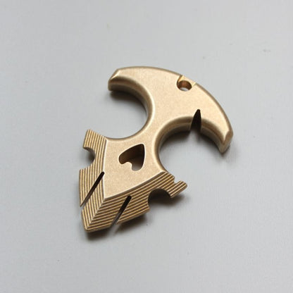Outdoor Brass Decoration Knuckle Dusters EDC Keychain Portable Backpack Pendant Tool