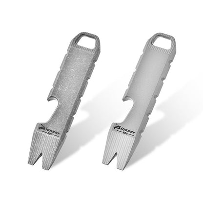 Mini Titanium Bottle Opener EDC Tool Keychain Backpack Easy Carry