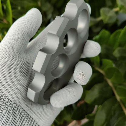 Sandblasted Titanium Alloy Four Hole Knuckle Dusters
