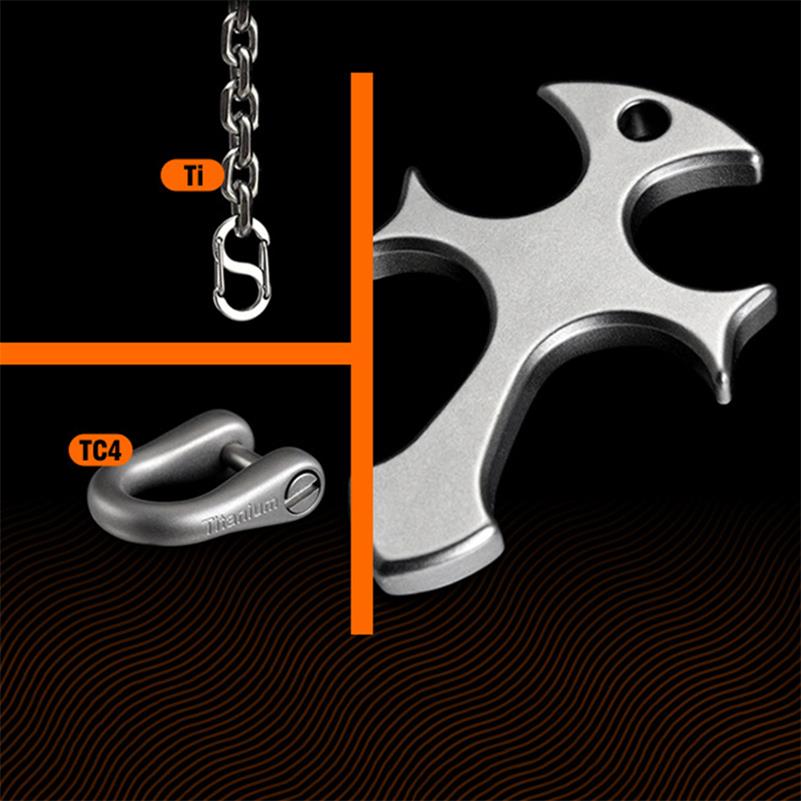 Outdoor Titanium Cross Pendant Knuckle Dusters