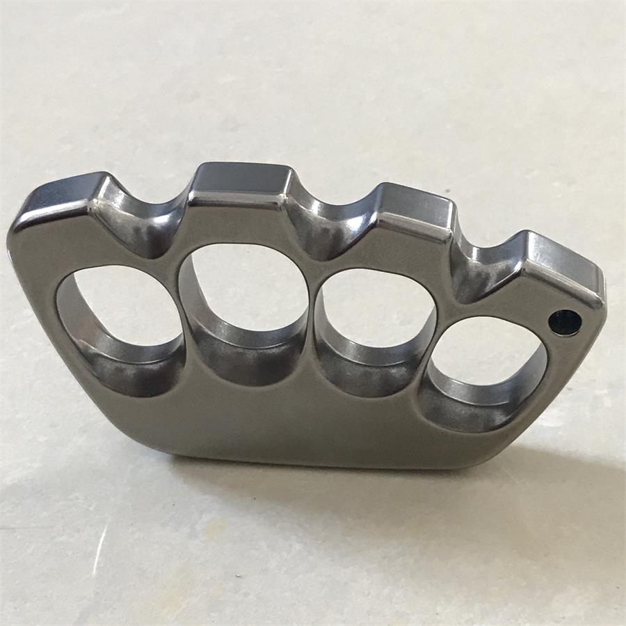 Big Hole Titanium Creative Stonewashed Polished Knuckle Dusters