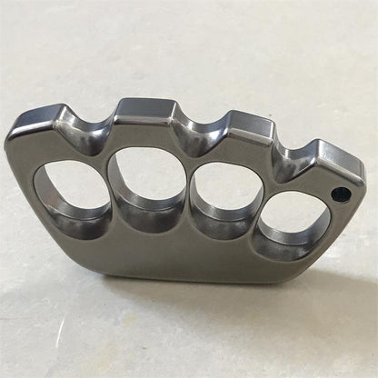 Big Hole Titanium Creative Stonewashed Polished Knuckle Dusters