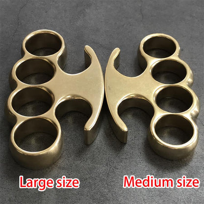 Classic Stonewashed Brass Knuckle Dusters Outdoor with Retro Design