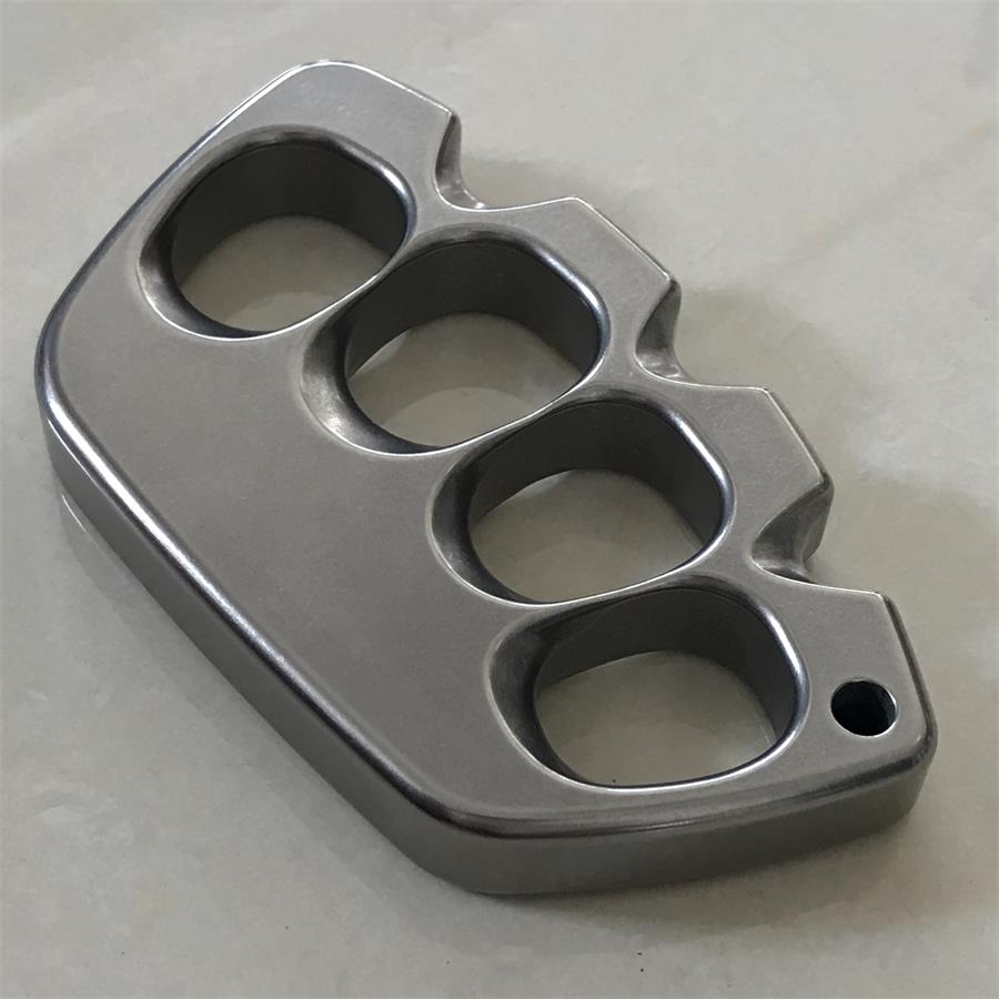 Big Hole Titanium Creative Stonewashed Polished Knuckle Dusters