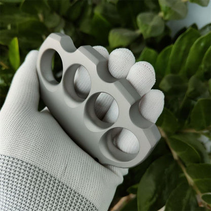 Sandblasted Titanium Alloy Four Hole Knuckle Dusters