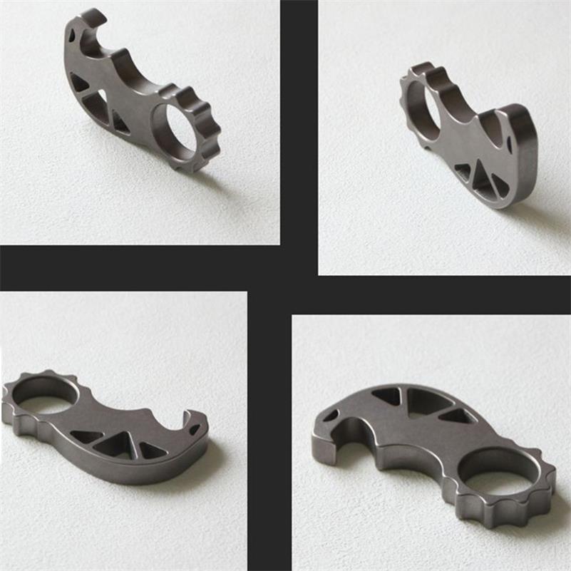 Titanium Monster Bottle Opener Multi-Function Keychain Knuckle Dusters