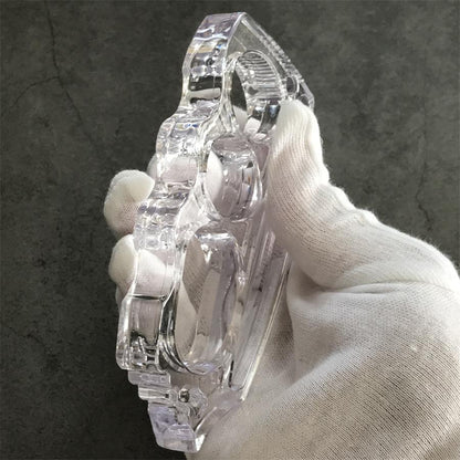 Plastic Transparent Knuckle Dusters Outdoor Edc Big Hole Tool