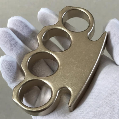 Stonewashed Classic Brass Knuckle Dusters Outdoor Tool