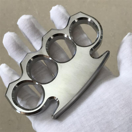 Classic 304 Steel Mirror Polished Large Hole Knuckle Dusters Outdoor Tool